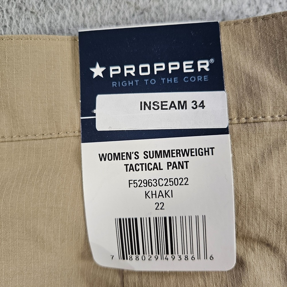 NEW Propper Lightweight Tactical Pants Women Khaki Size 22 Inseam 34‎